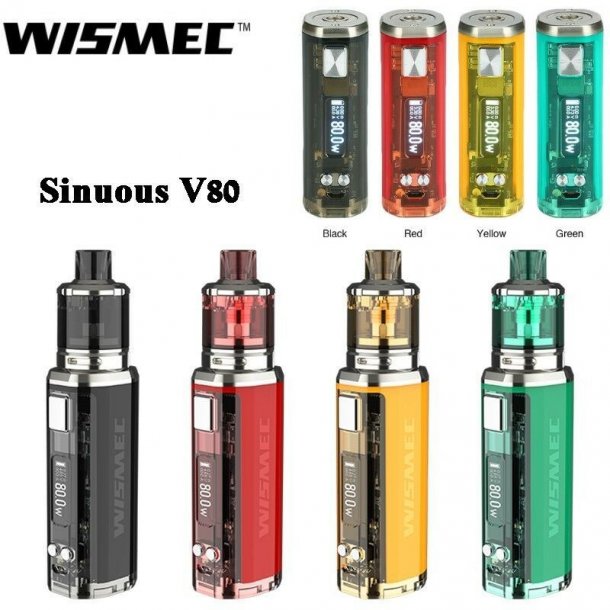 2ml SINUOUS V80 80W TC Kit with Amor NSE - Wismec - Velkommen hos NemSug.dk